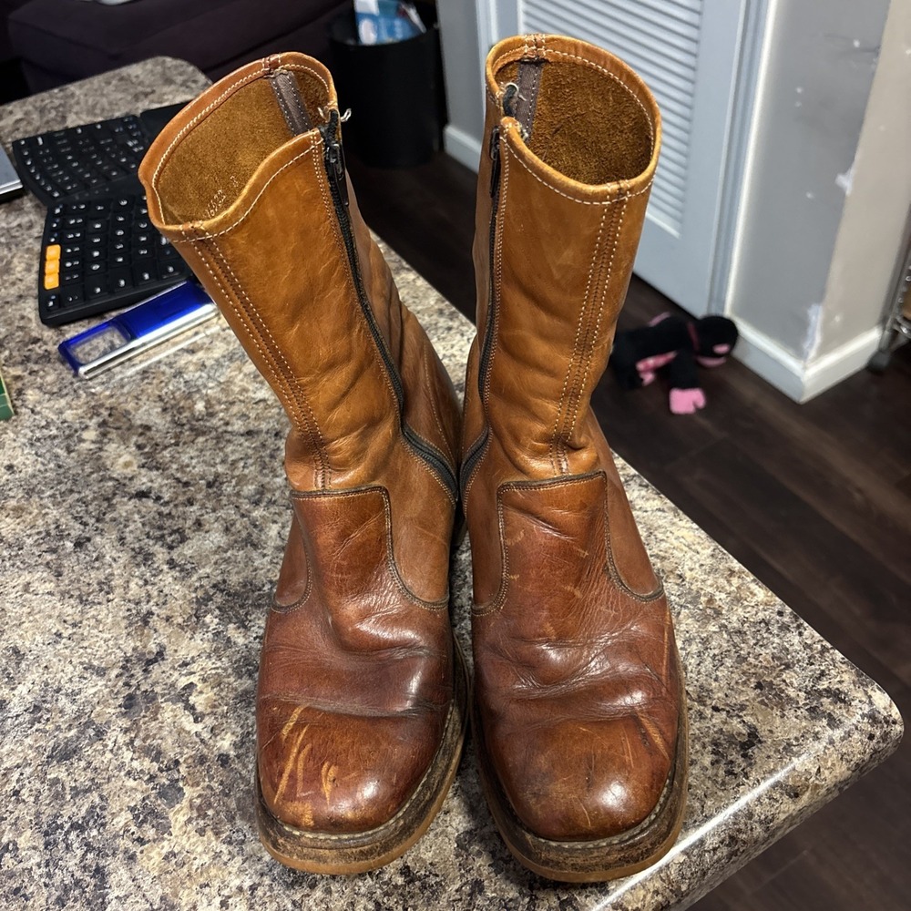 Regal Vintage 1970s Campus Boot Honey Tan Size 8.5